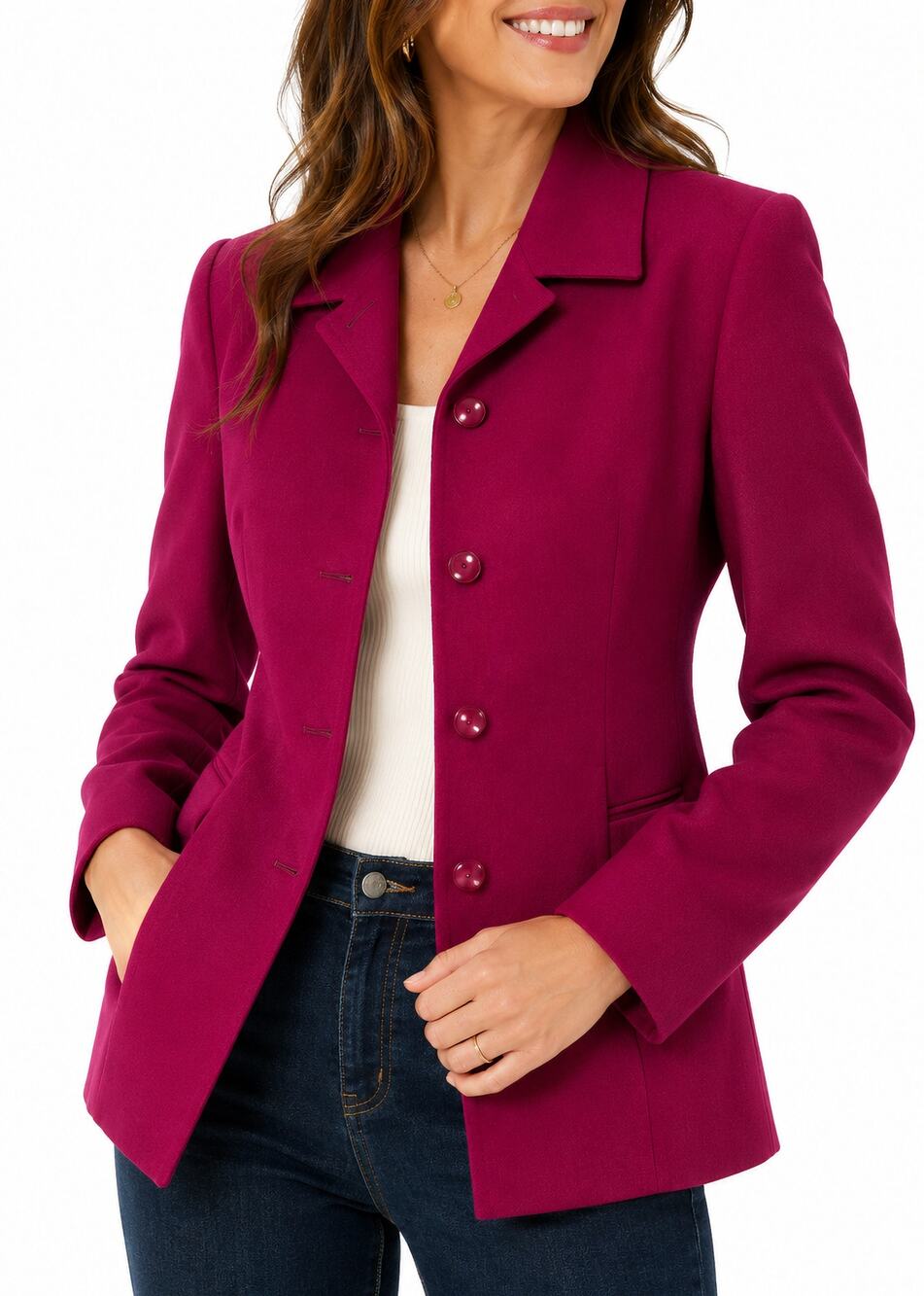 Pendleton Wool Blazer Pink Tailored Petite 12P USA Made Career Jacket Vintage